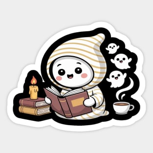 Occult Cat Candlelight Reading Sticker